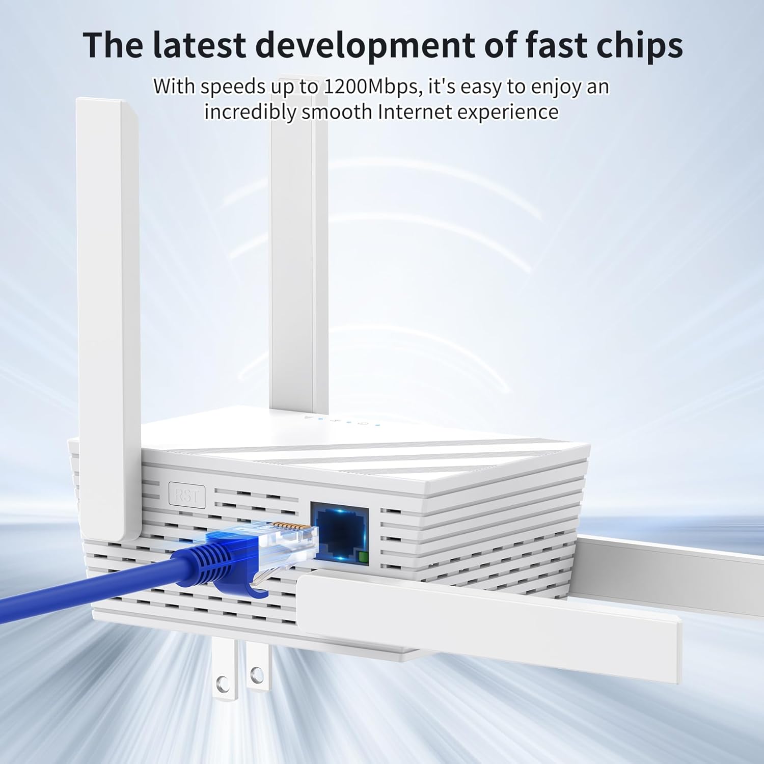 2024 WiFi Extender Internet Booster, WiFi Extender Signal Booster 5GHz/2.4GHz, 1200Mbps WiFi Range Extender, WiFi Extender with Ethernet Port.